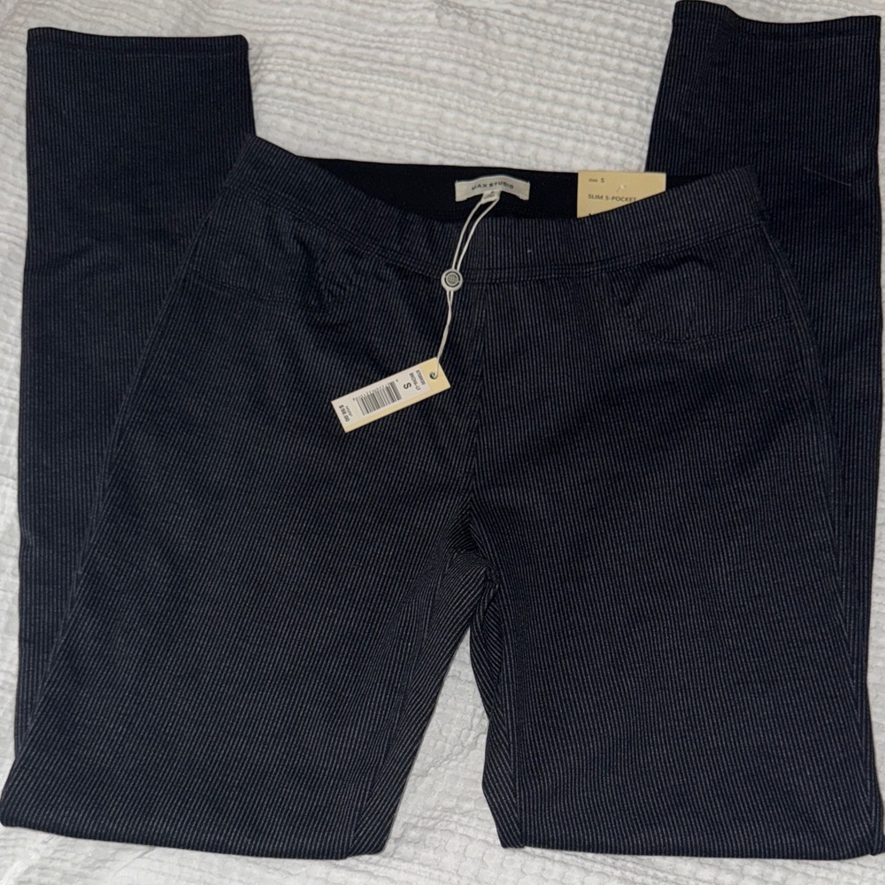 Max Studio Black Pinstripe Pants NWT Small